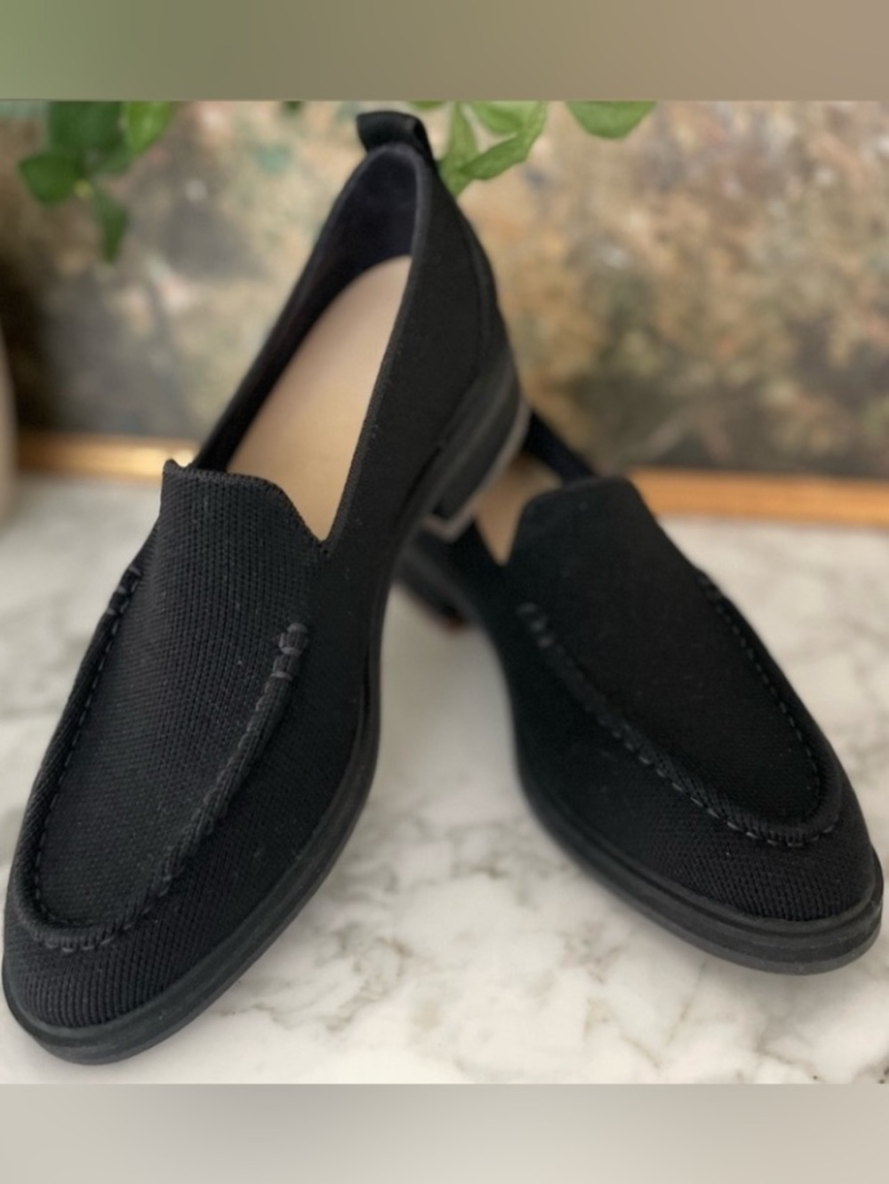 ROTHY’S The Lug Loafer Black Merino Wool Size 8 Chunky Penny Y2K